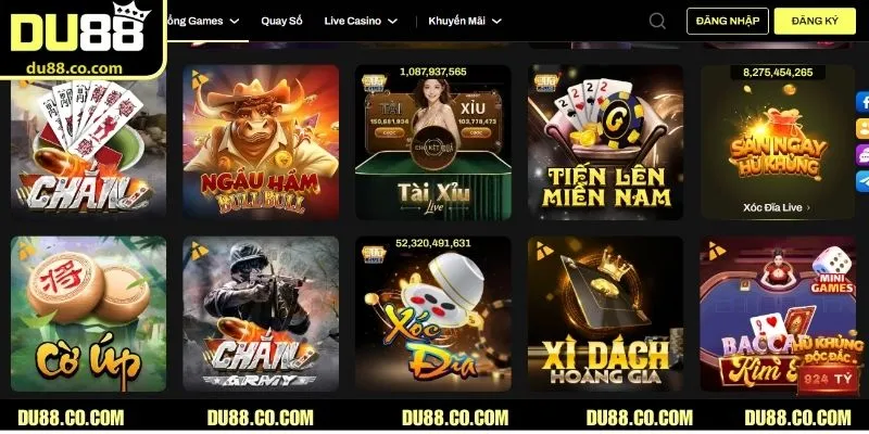 Top sản phẩm nên trải nghiệm khi đến với game bài DU88 